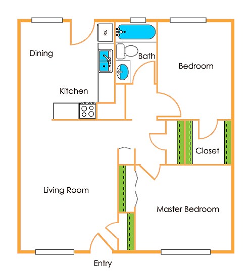 Unit U-46 U-48 floor plan